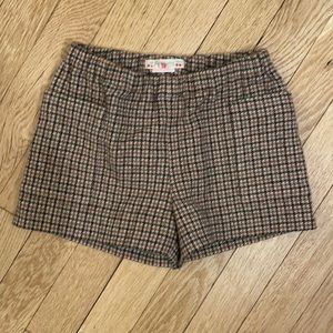 Bonpoint shorts: size 6 brown houndstooth